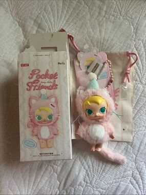POP MART Molly Pocket Friends Pink Plush Keychain